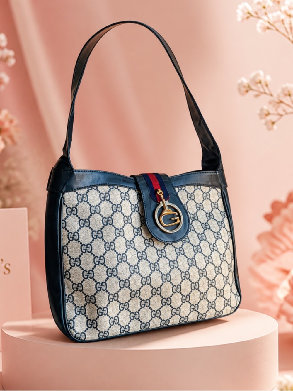 🔥🔥SALE🔥🔥Authentic Gucci Canvas Sherry Line Shoulder Bag.